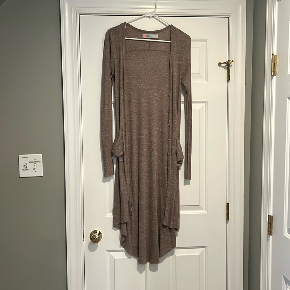 FP Beach long ribbed duster cardigan